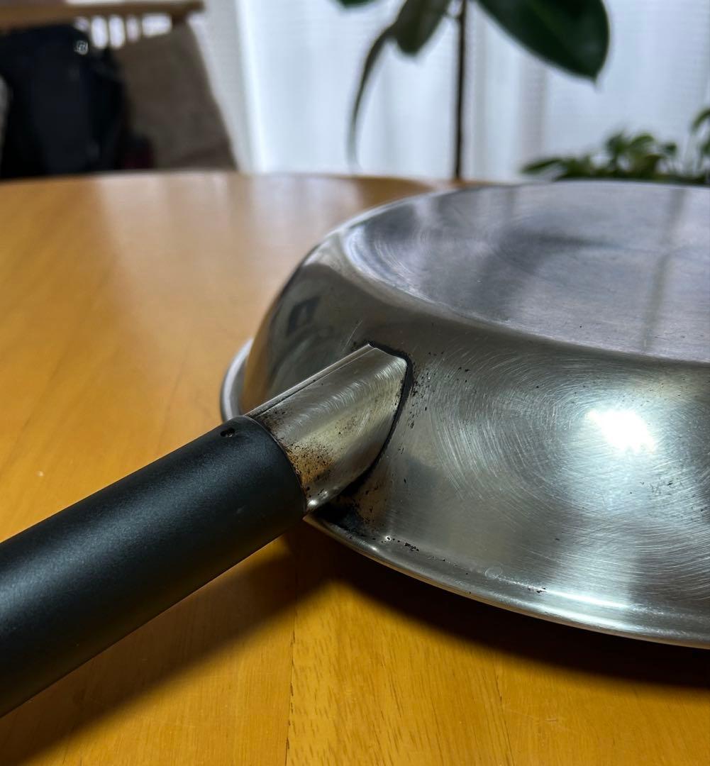 スプリング社　￼DOMOステンレスフライパン 中古品26㎝￼