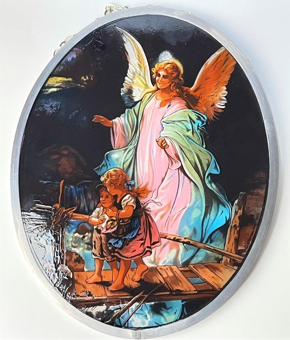 グラスマスターズ社 ステンドグラス 橋上の子供と守護天使