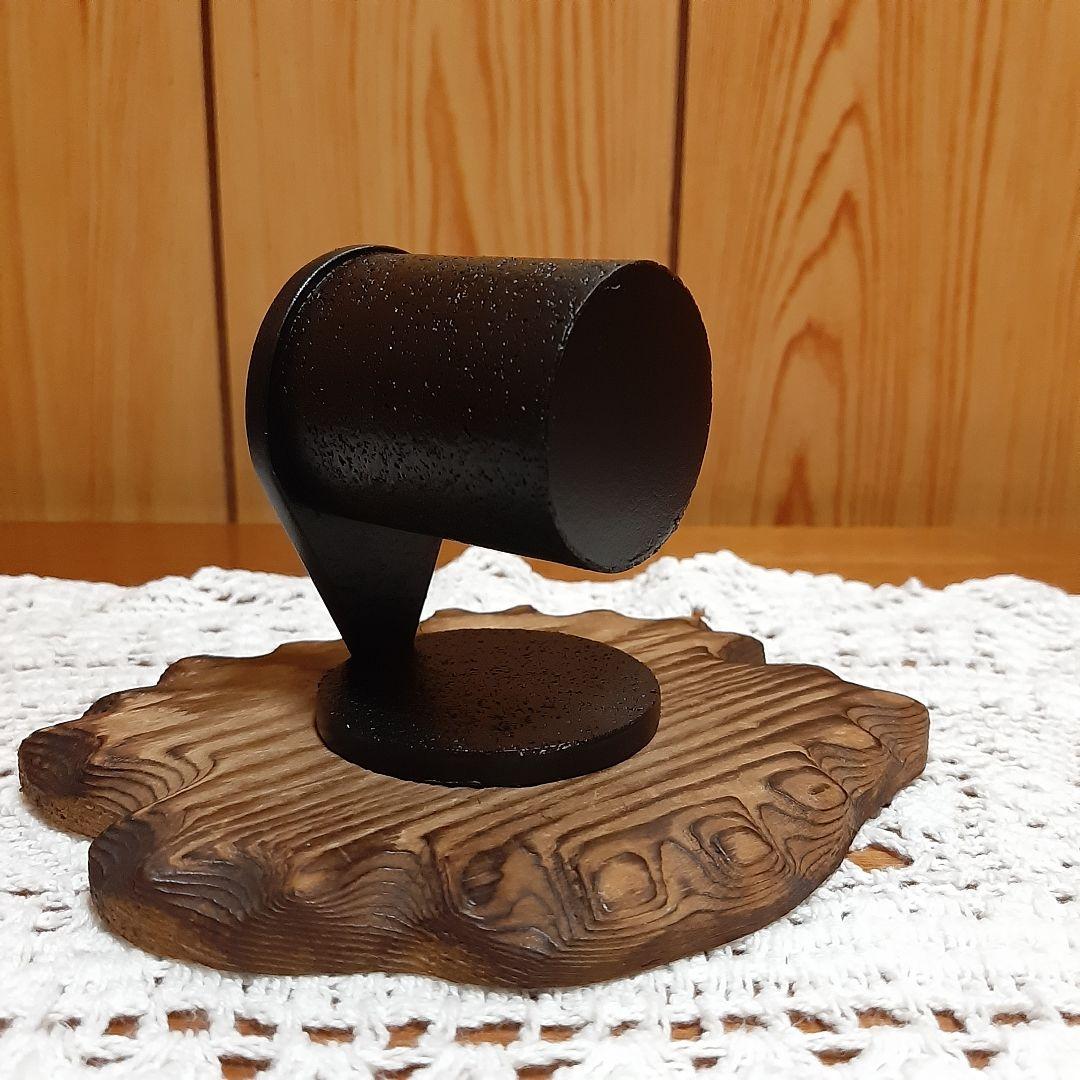 腕時計スタンド　匿名配送　ハンドメイド　オールブラック1本掛けウォッチスタンド