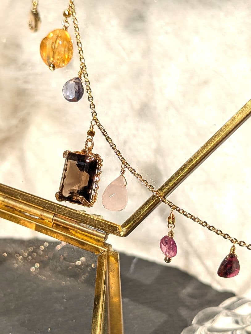 ジュエリーボックス♡マルチストーン14kgf ネックレス