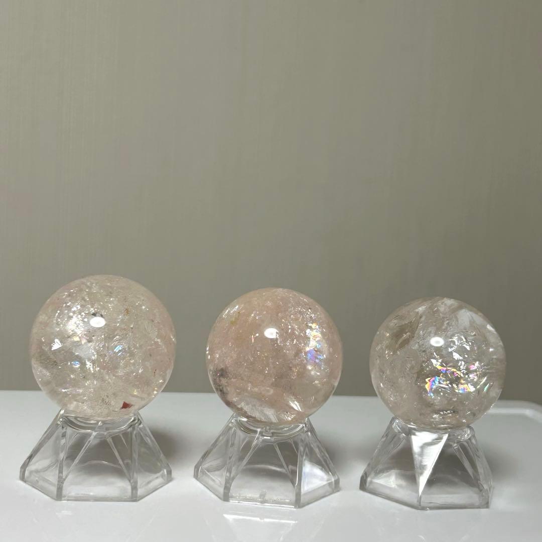 ピンククォーツ スフィア 天然石 置物