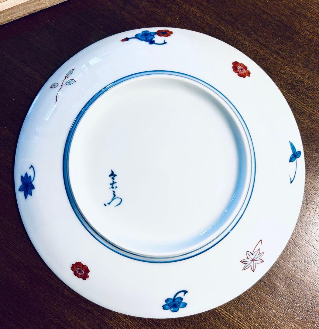 人間国宝　十四代今泉今右衛門　錦芙蓉絵額皿　飾り皿