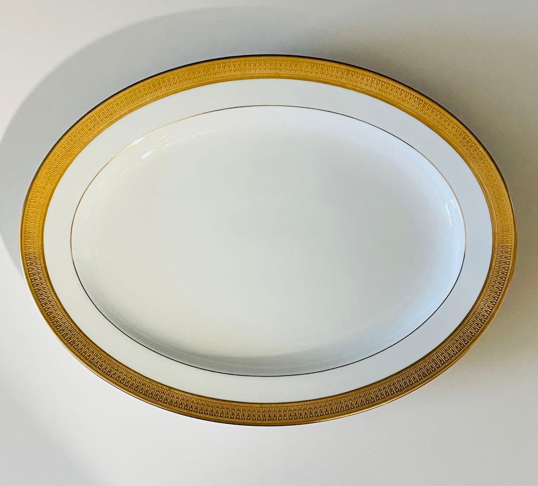 ノリタケ ゴールドオーバルプレート 大皿　GRANDRIDGE 3003 金彩