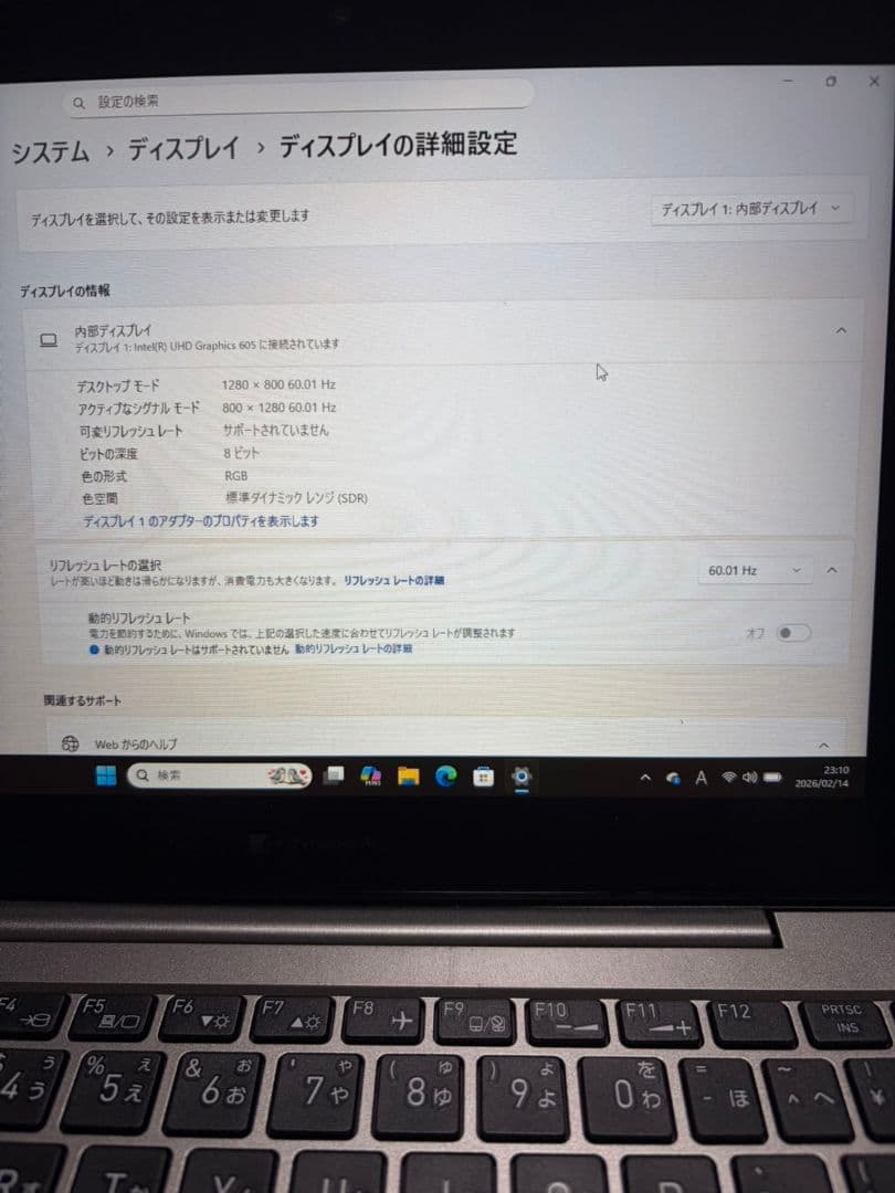 【本日限定で値下げ中】dynabook2in1 Windows11 113GB