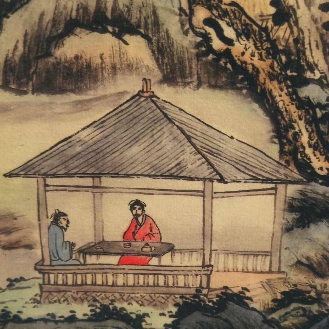 【特価】劉奎齢 双牛図 掛け軸 中堂｜中国絵画｜四尺｜証書付き