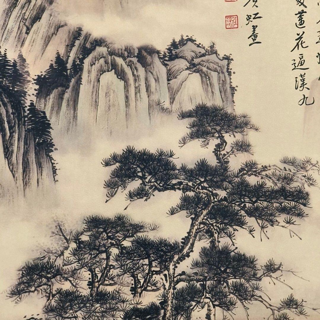 【特価】劉奎齢 双牛図 掛け軸 中堂｜中国絵画｜四尺｜証書付き