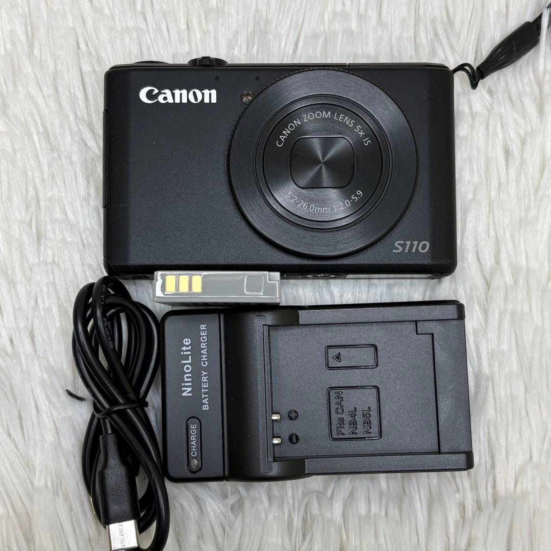 Canon PowerShot S110 PC1819 黒 コンデジ　動作品