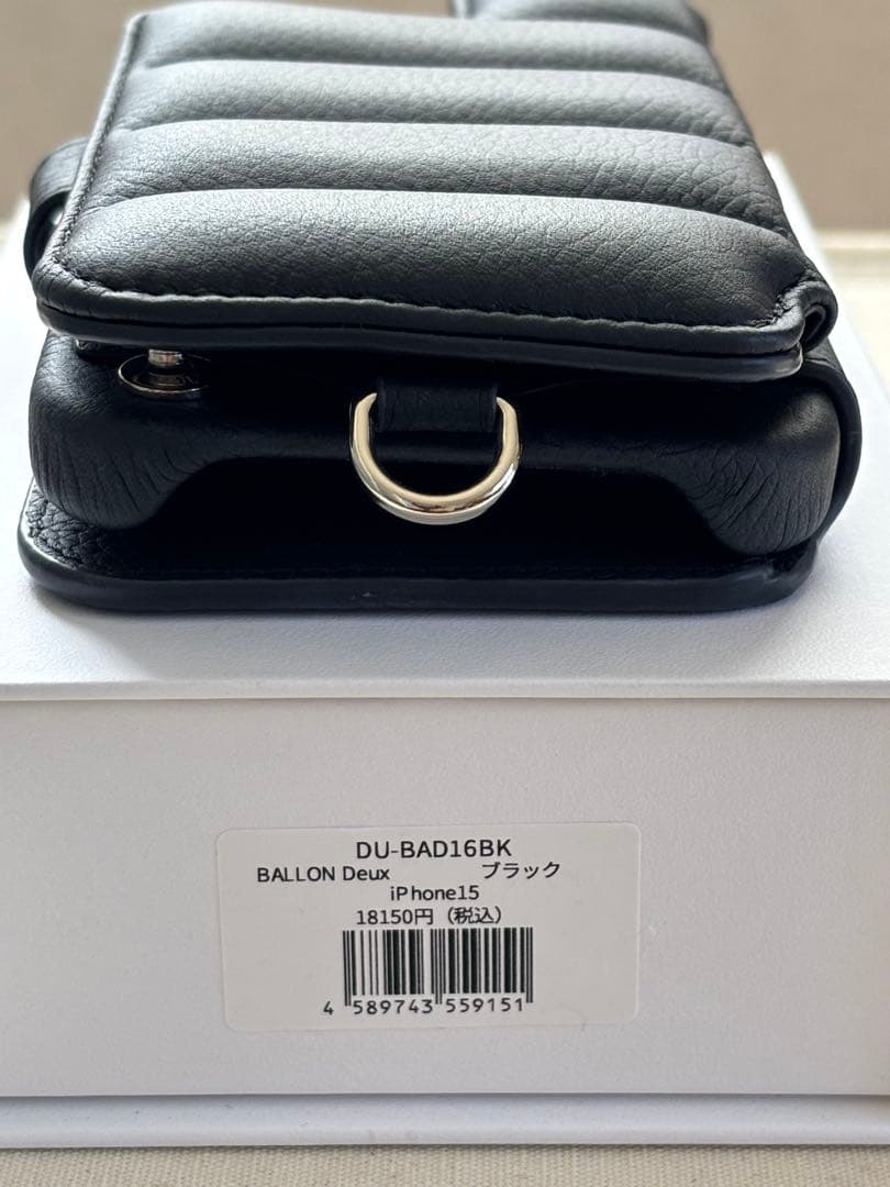 DEMIU BALLOON Deux iPhone15 ブラック 本革 美品