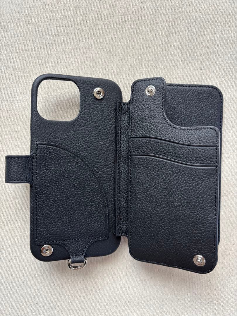 DEMIU BALLOON Deux iPhone15 ブラック 本革 美品
