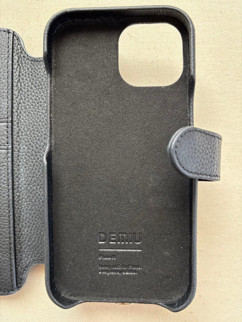 DEMIU BALLOON Deux iPhone15 ブラック 本革 美品