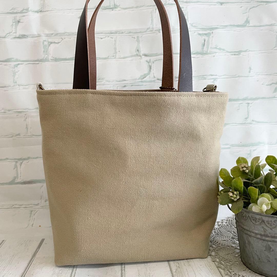 ハンドメイド　ミニポケットトートバッグ　rosy　289