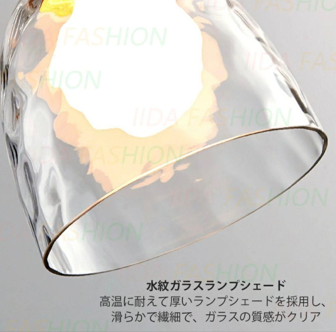 クリアガラス ペンダントライト 2灯（電球別）