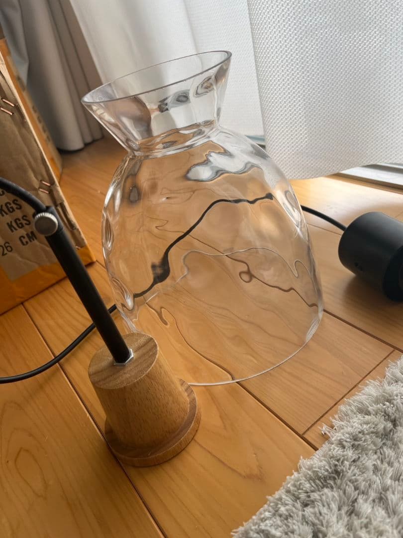 クリアガラス ペンダントライト 2灯（電球別）