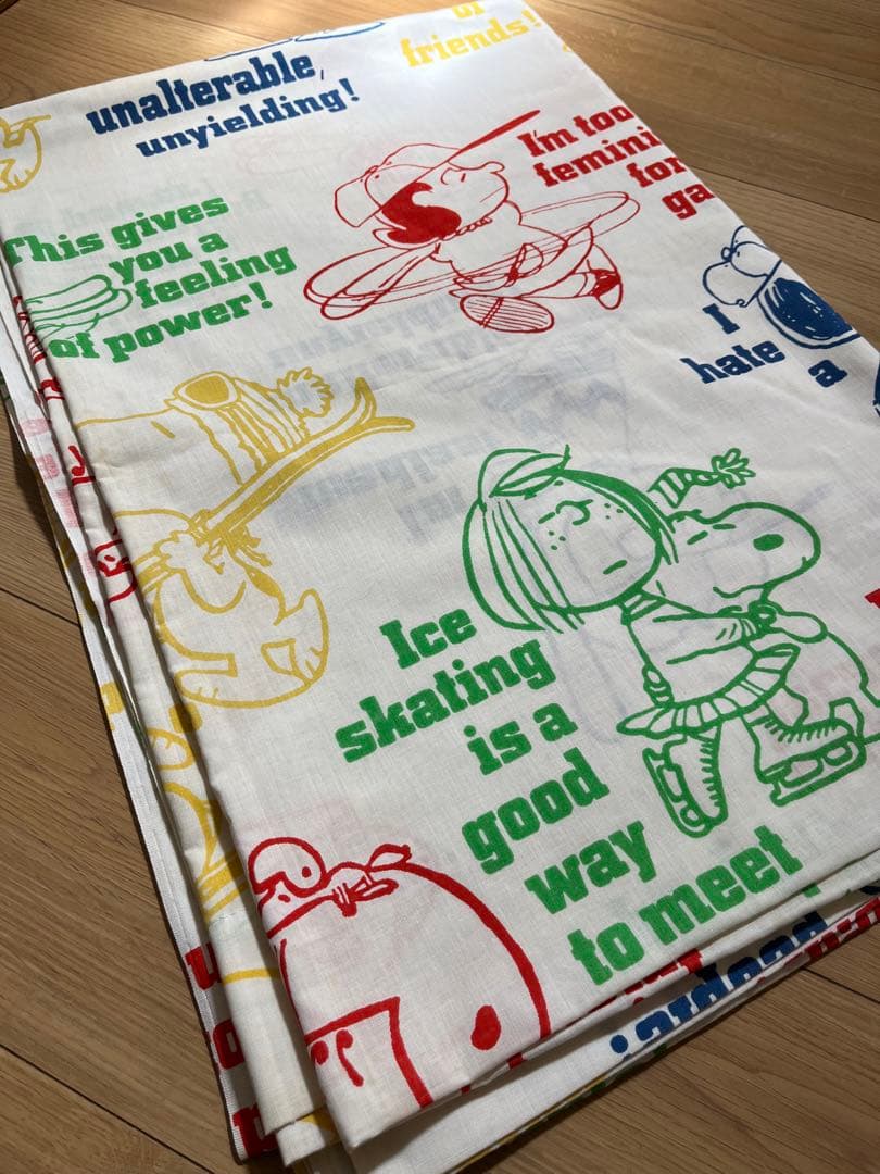 スヌーピー柄　シーツ　ベットカバーUSA製　ビンテージ　再お値下げ致しました❣️