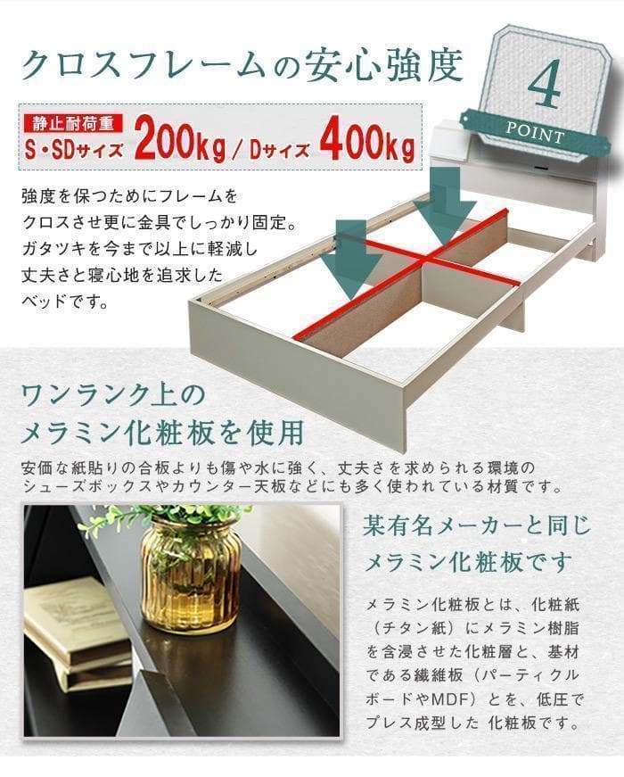 FLAP【フラップ】ベッドフレーム　セミダブル　マットレス別売　 【一年保証付】