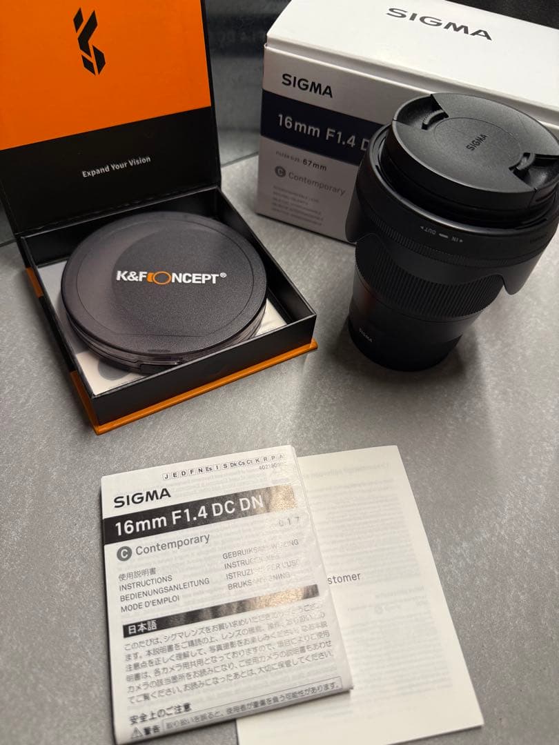 SIGMA 16mm F1.4 DC DN 単焦点レンズ＋可変NDフィルター付き