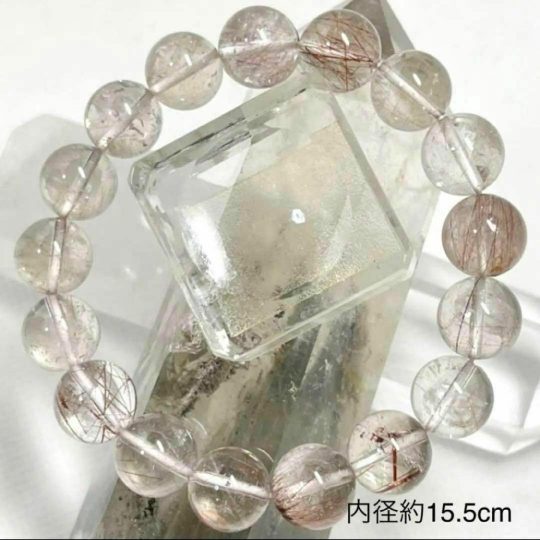 レッドルチル　パワーストーンブレスレット　内径約15.5cm