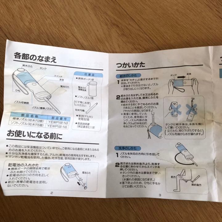 TOTO トラベルウォシュレット  携帯用洗浄器  未使用品 *