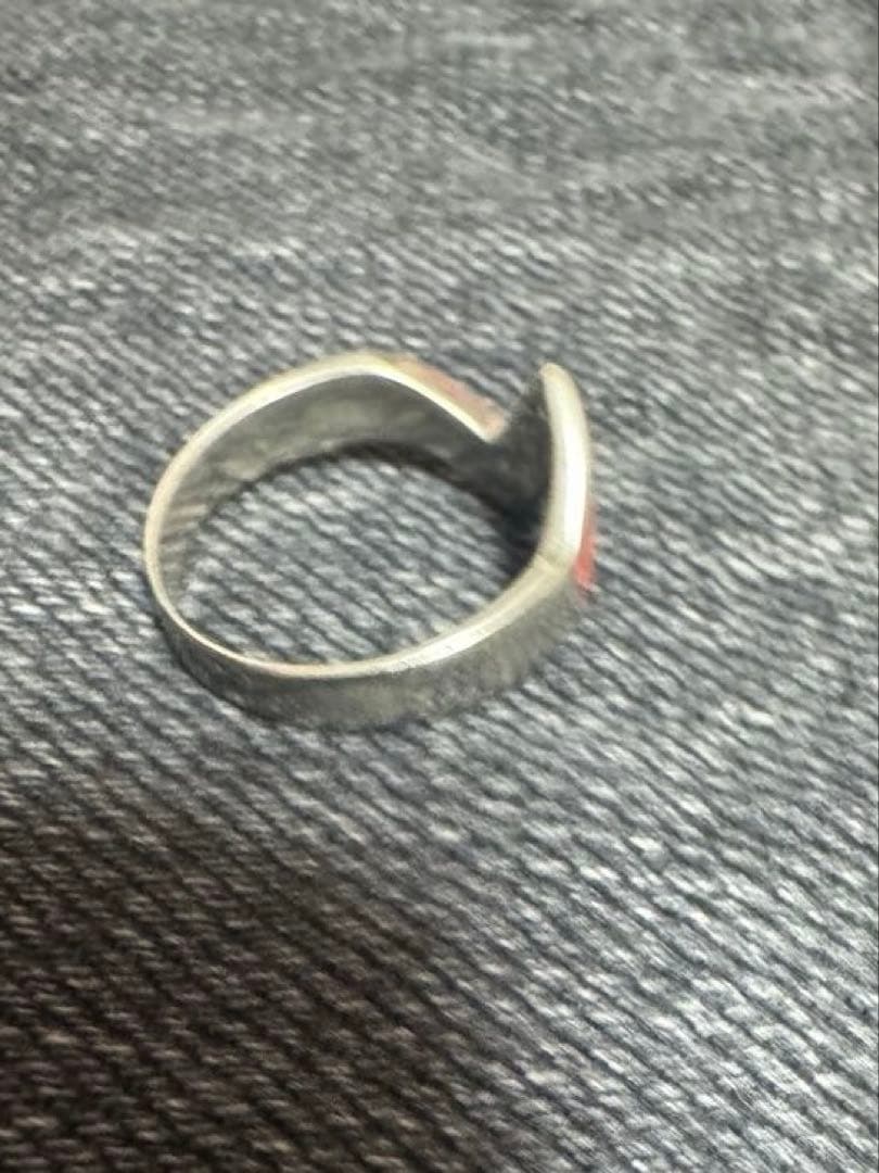 Vintage ズニ　シルバー　コーラル　リング