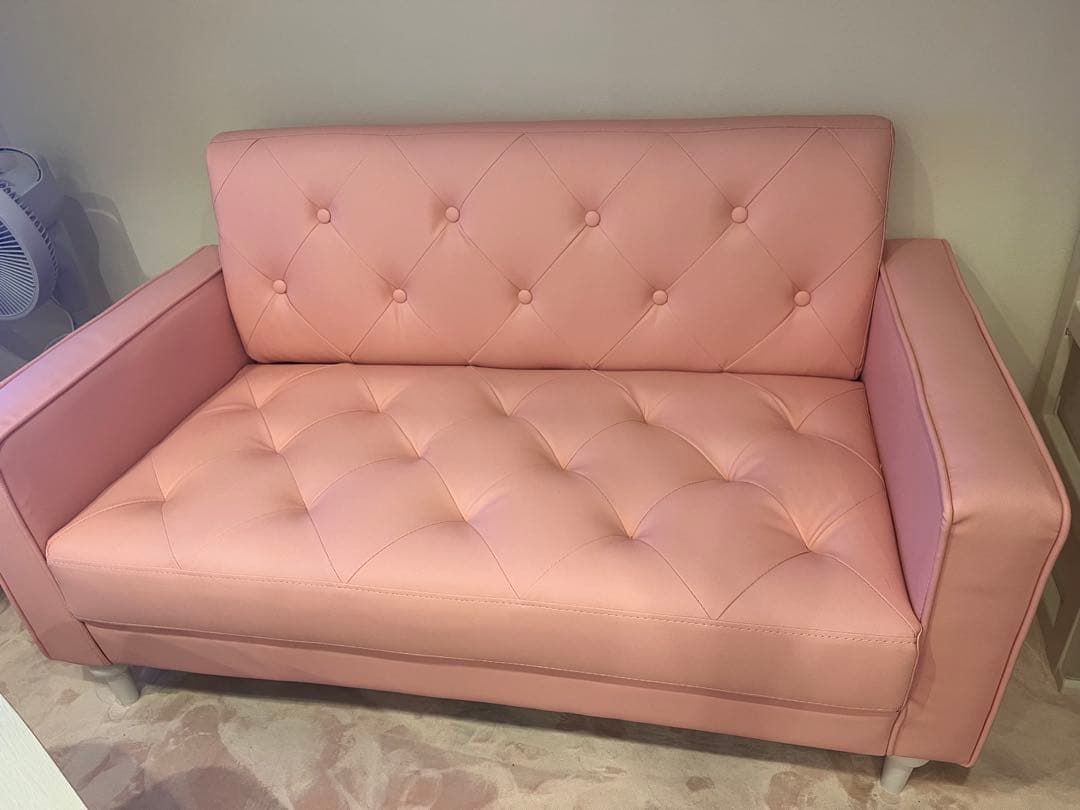 ニッセン ソファ ピンク 合皮 姫系 量産型 地雷系 スナ系