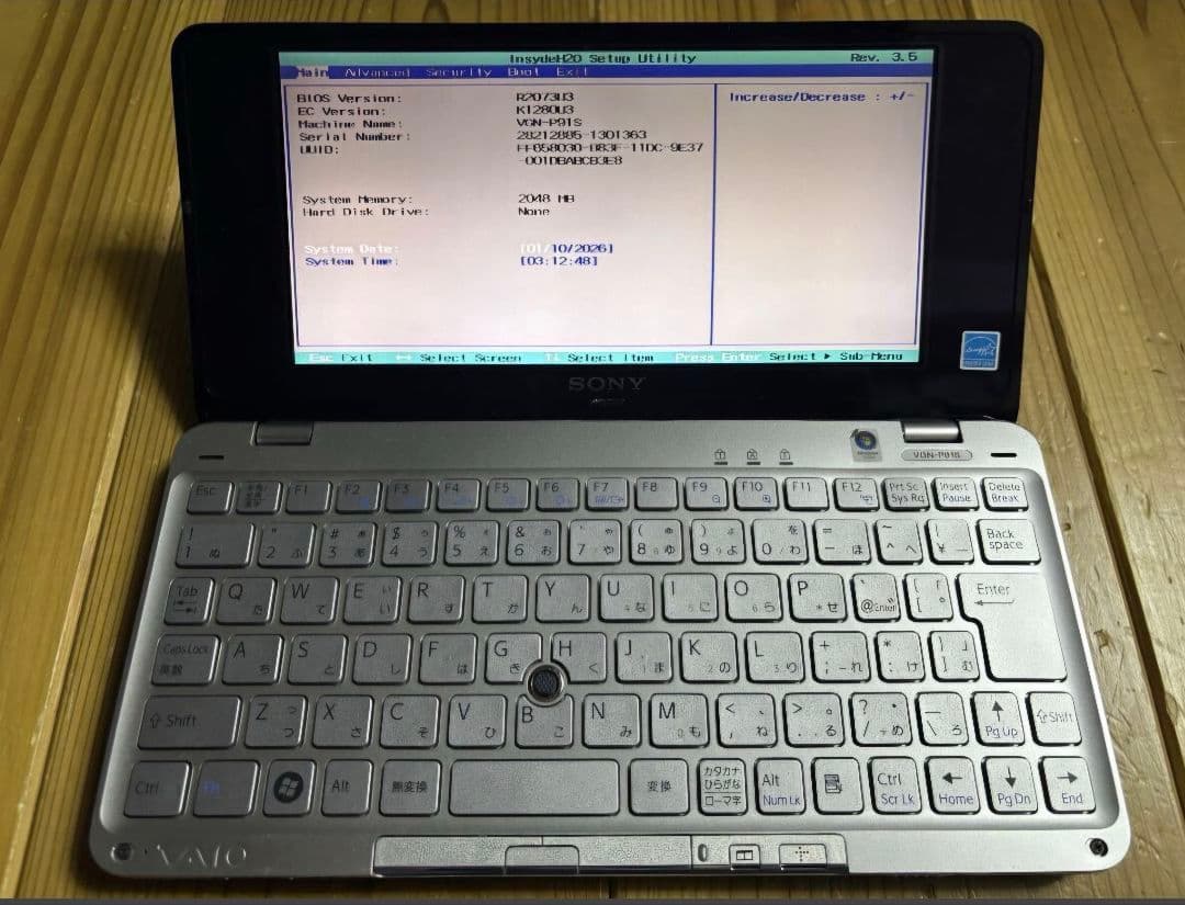 Sony VAIO type P z550 ノートpc UMPC ジャンク