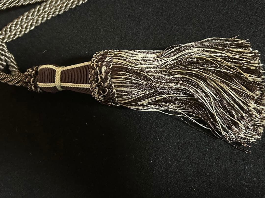 オーダーカーテン ２枚(フック付き) タッセル２本 新品未使用品