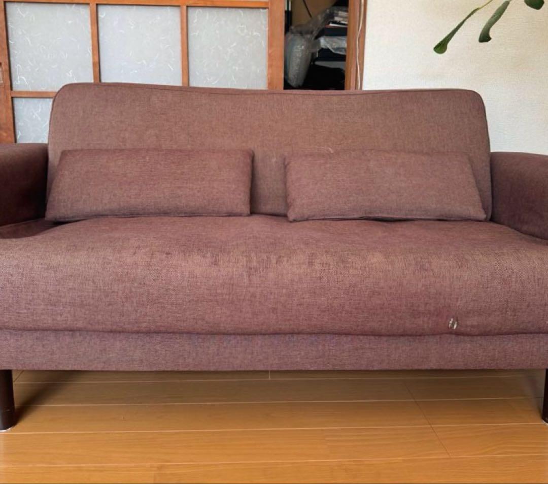 スミシア・インテリア　ブラウン　2.5人掛けソファ