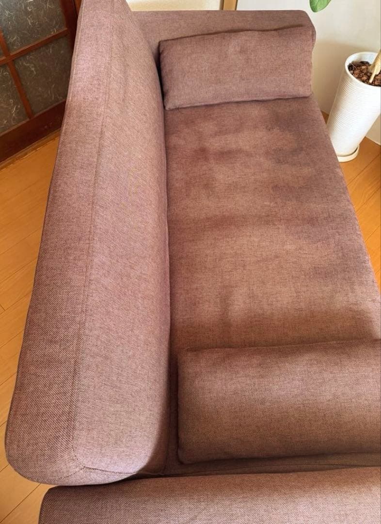 スミシア・インテリア　ブラウン　2.5人掛けソファ