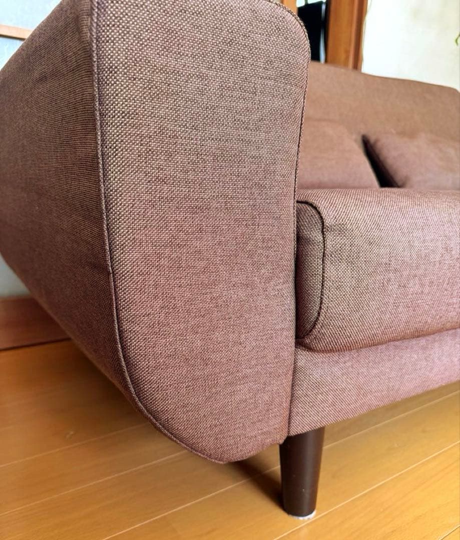 スミシア・インテリア　ブラウン　2.5人掛けソファ