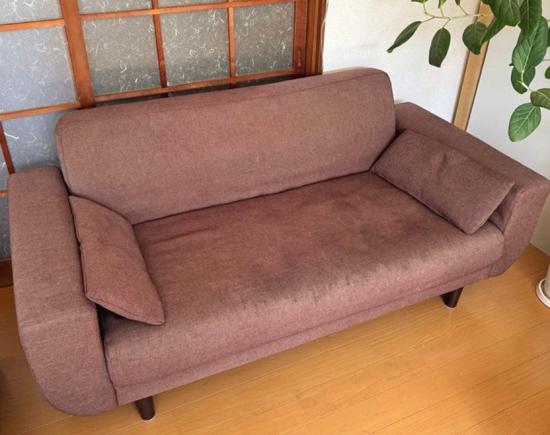 スミシア・インテリア　ブラウン　2.5人掛けソファ