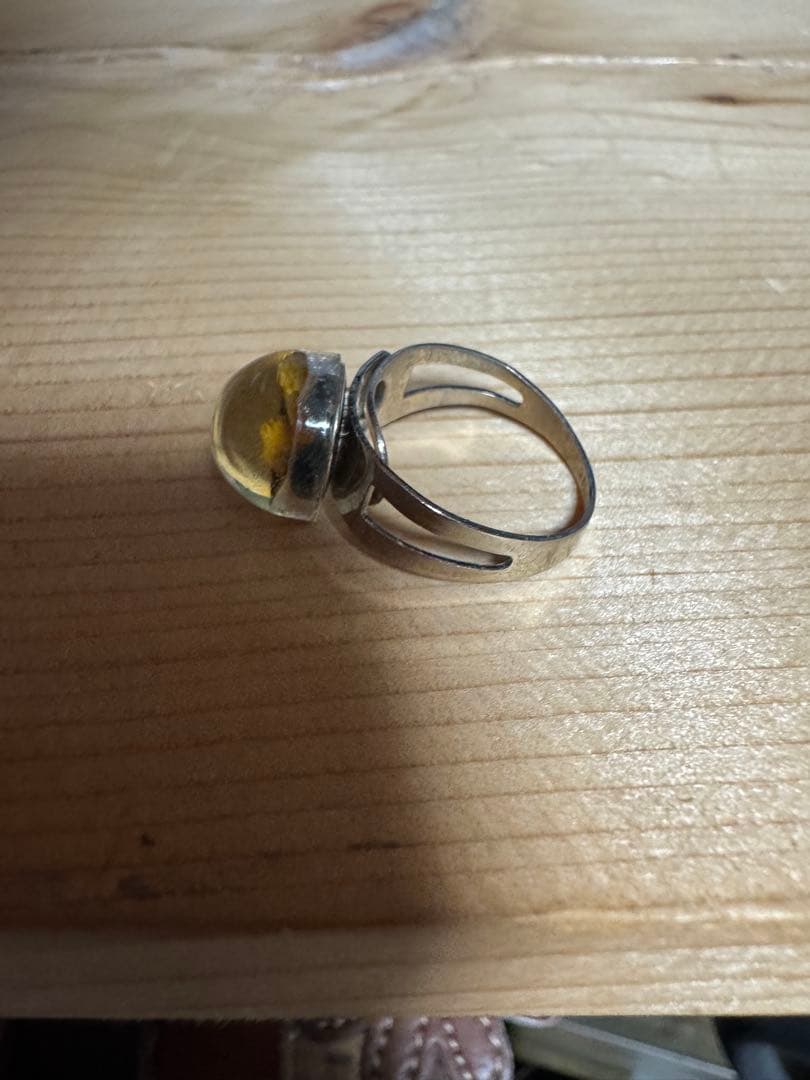 Vintage シルバー　925 フラワー　リング