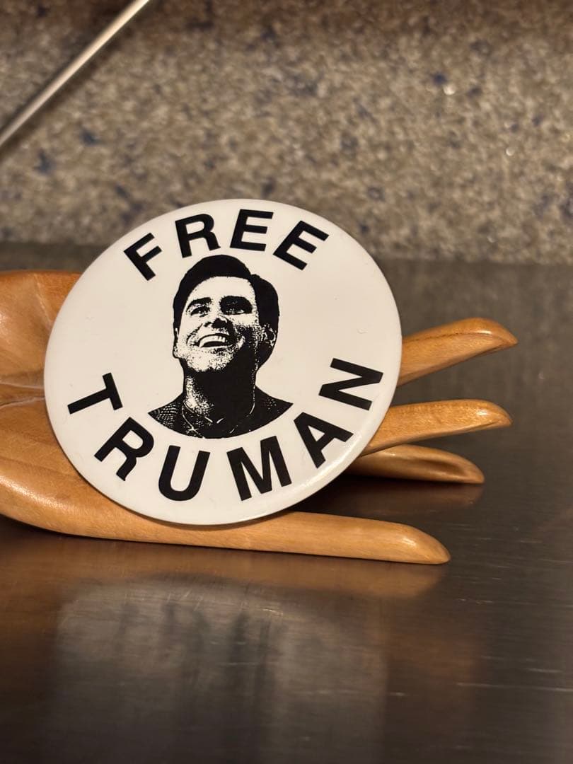 Vintage The Truman Show Jim Carrey 缶バッジ