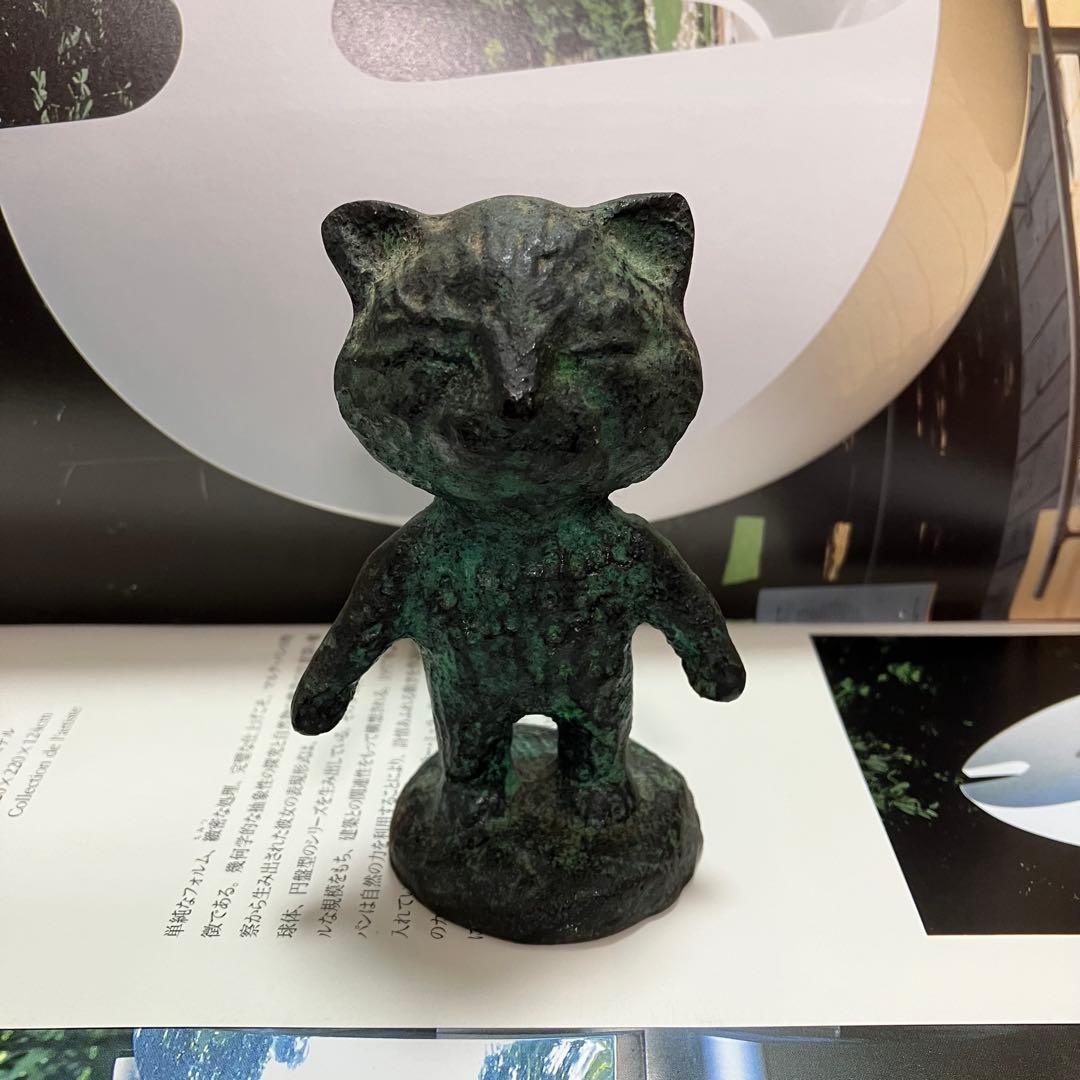 オブジェ　オリジナルキャラクター　にゃんタロス　金属　猫の置物　ネコ　インテリア