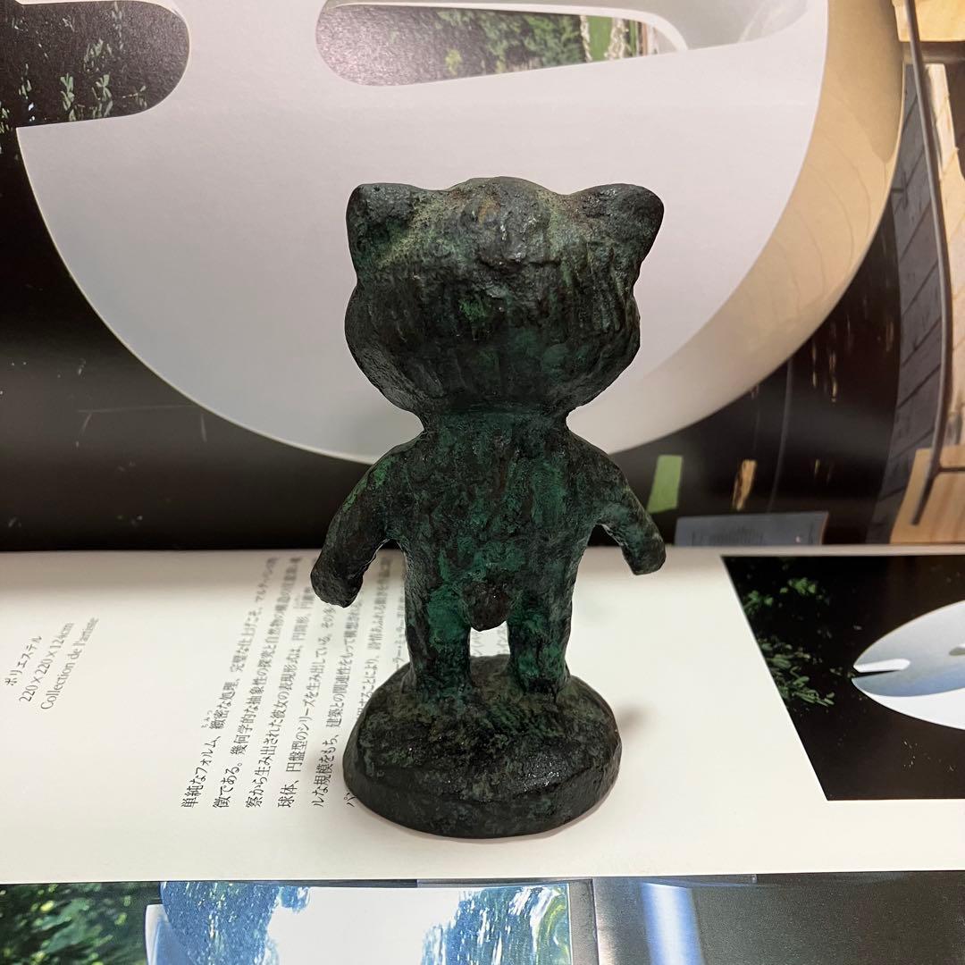 オブジェ　オリジナルキャラクター　にゃんタロス　金属　猫の置物　ネコ　インテリア