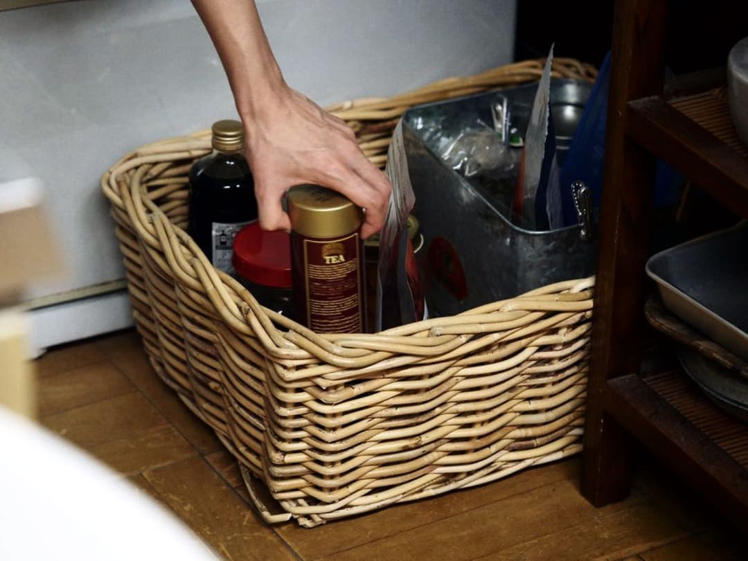 【未使用】松野屋 籐 バスケット カゴ 収納 4個セット