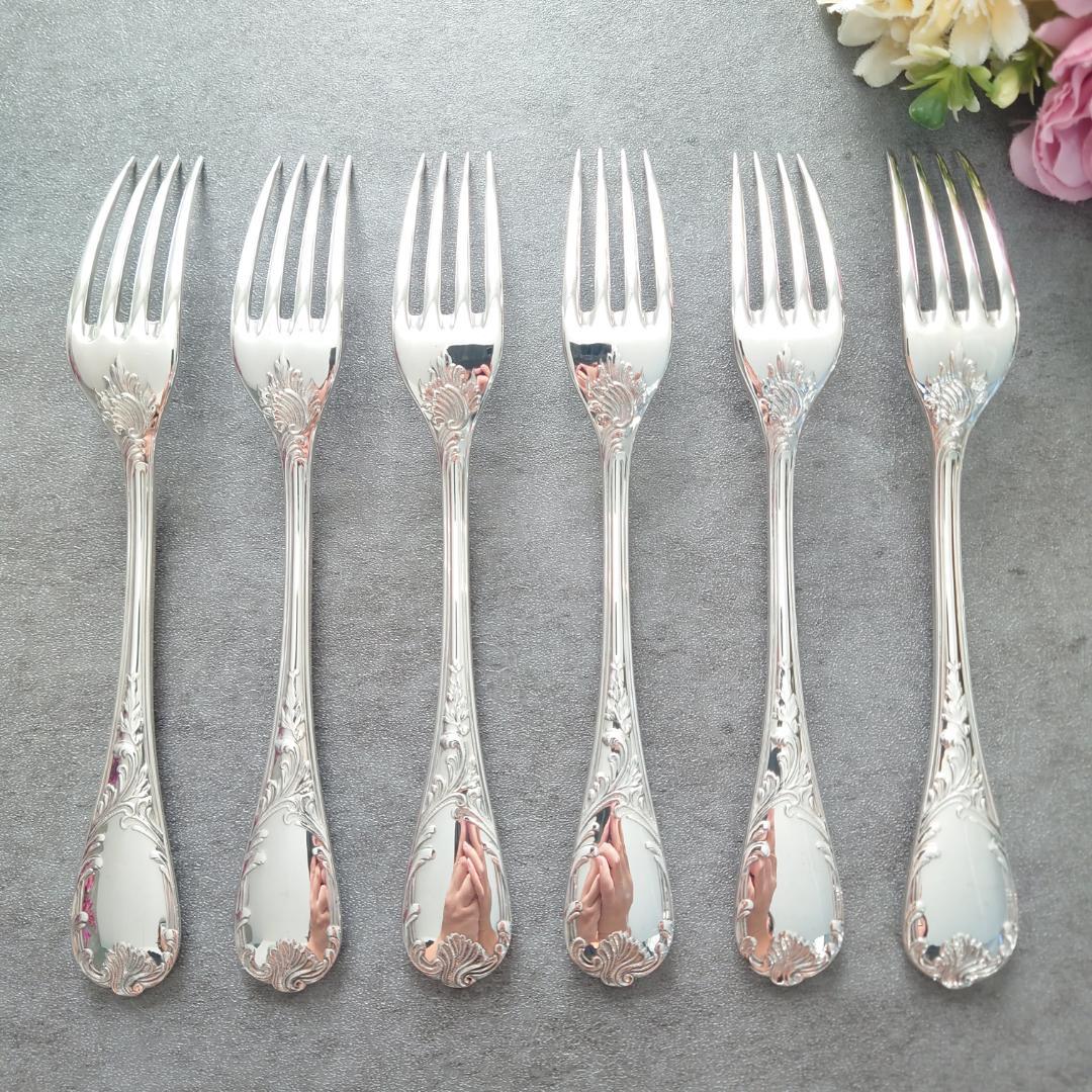 美品 希少 クリストフル マルリー デザートフォーク 6点