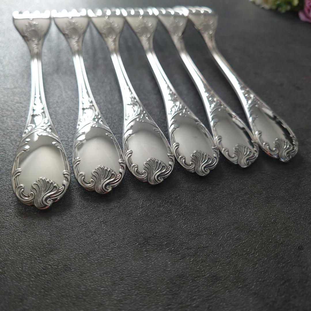 美品 希少 クリストフル マルリー デザートフォーク 6点