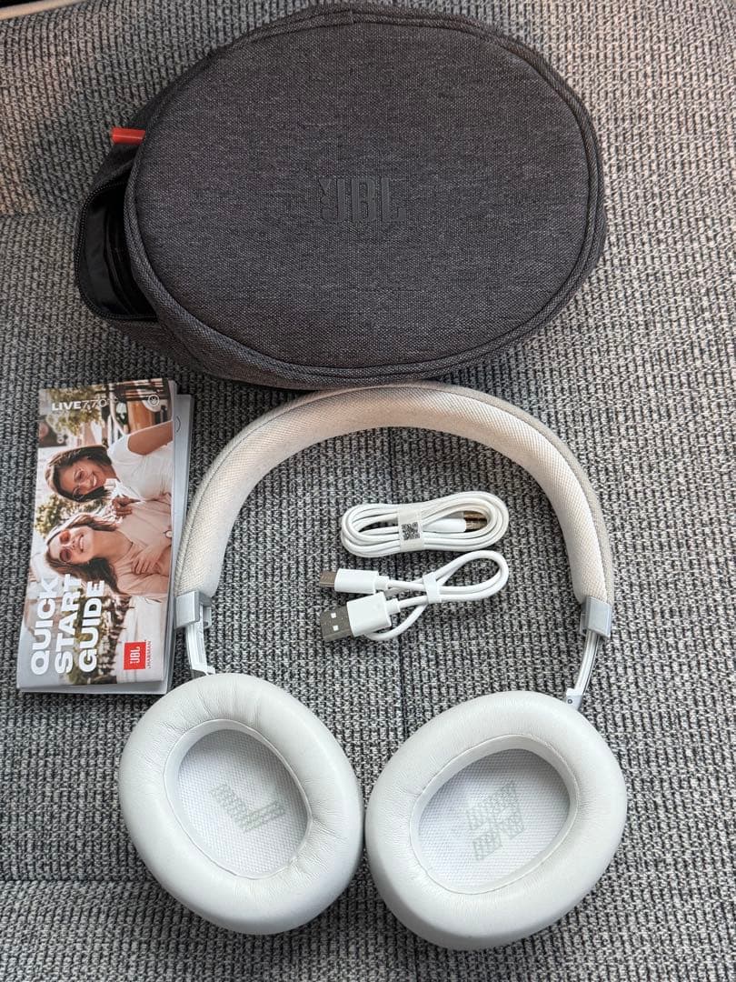 激安 JBL LIVE 770 nc ワイヤレスヘッドホン （白）専用アプリ対応