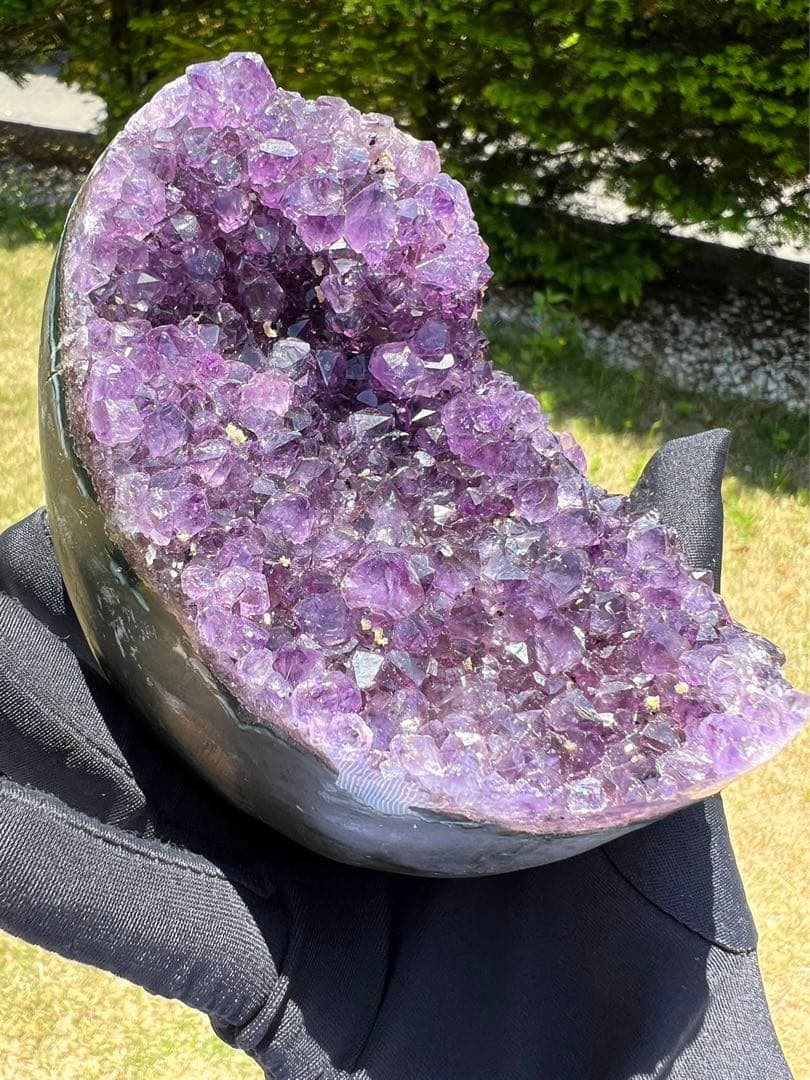 A589 高品質アメジストドーム パワーストーン 紫水晶 天然石 置き物