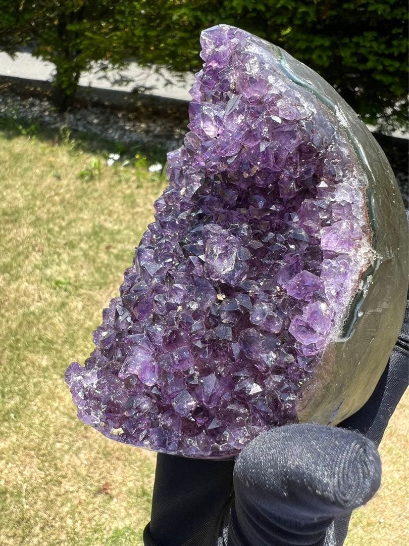 A589 高品質アメジストドーム パワーストーン 紫水晶 天然石 置き物