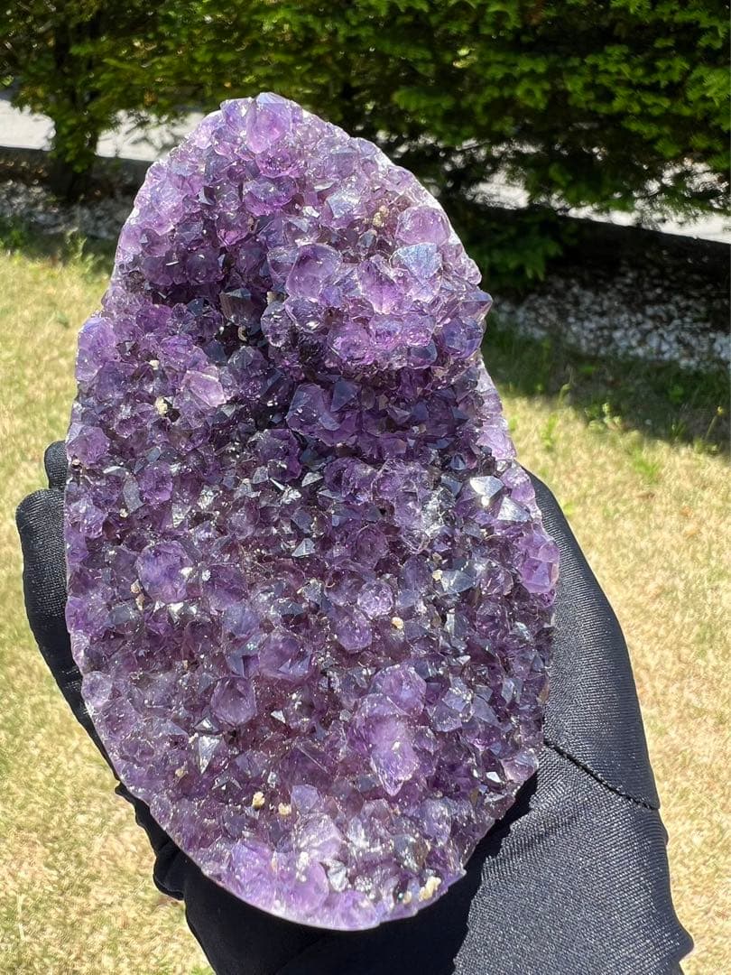 A589 高品質アメジストドーム パワーストーン 紫水晶 天然石 置き物