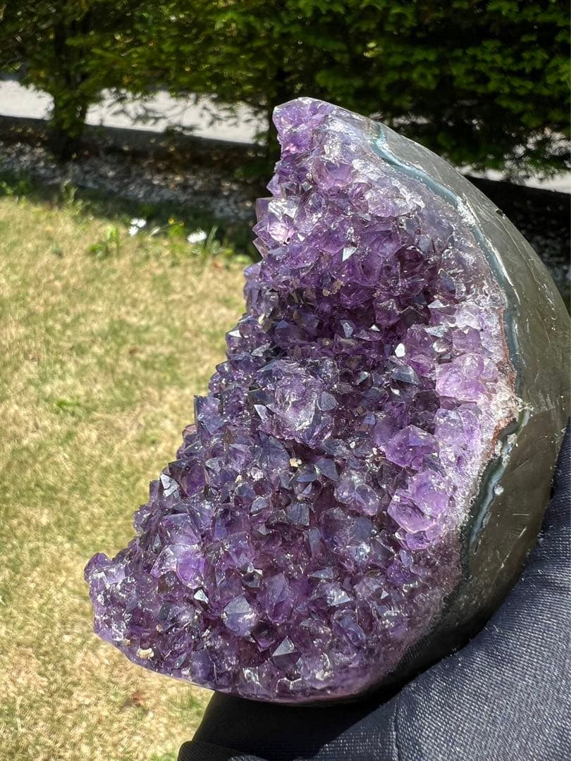 A589 高品質アメジストドーム パワーストーン 紫水晶 天然石 置き物