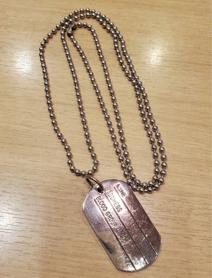 美品シルバー925ドックタグペンダントDogtag