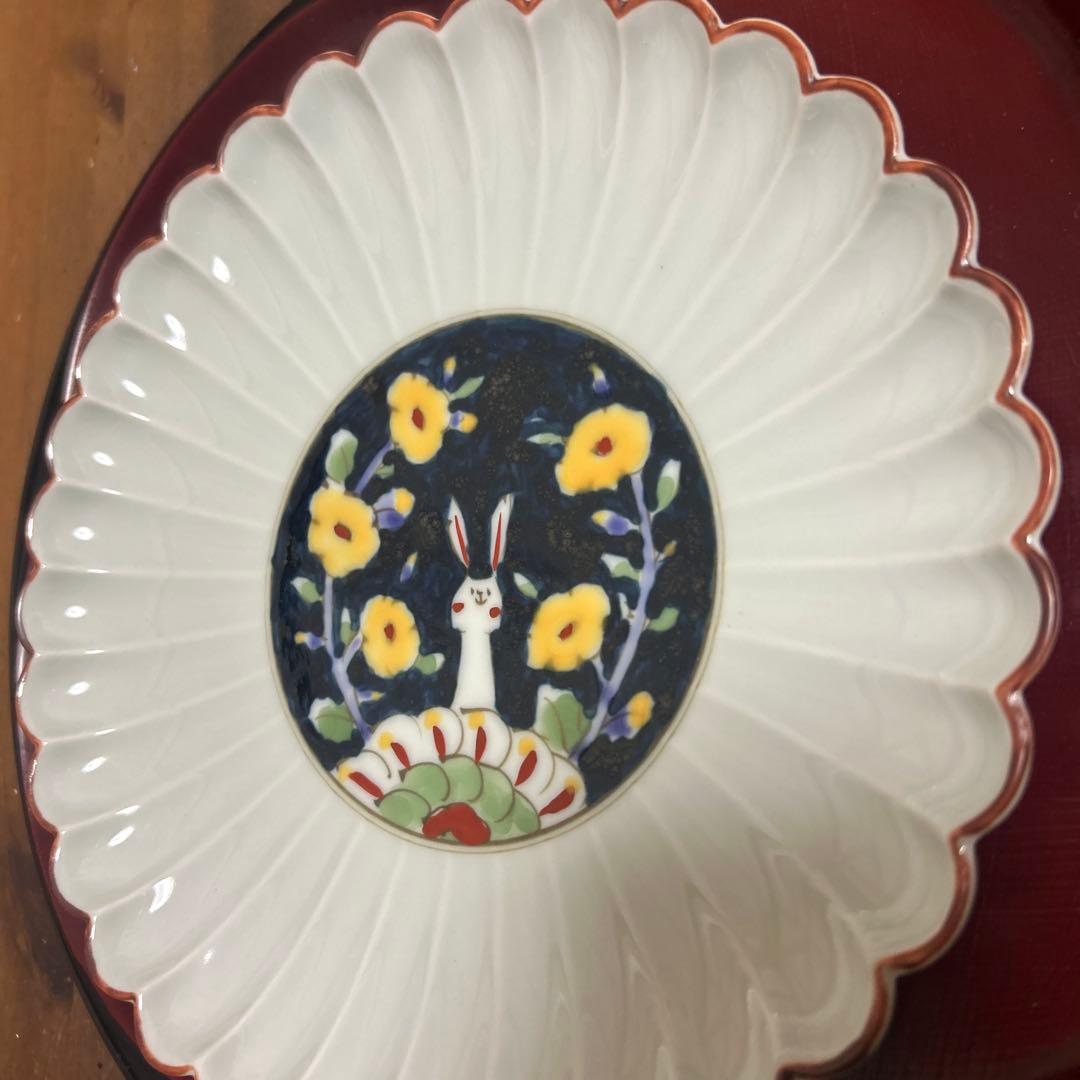 り*ん様 作家　陶芸作家　空萌工房 うさぎ 田口紀美子　菊割皿