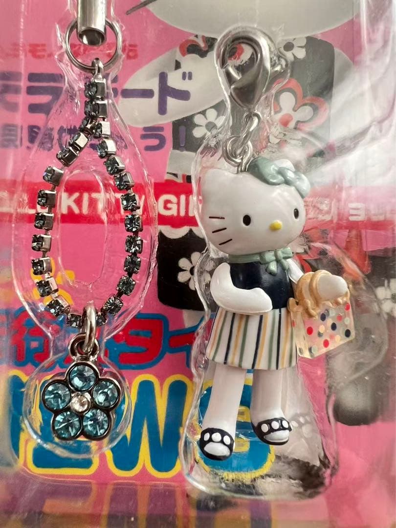 ＊*＊様 GIRLS！ ハローキティ ラインストーンストラップ 2003年