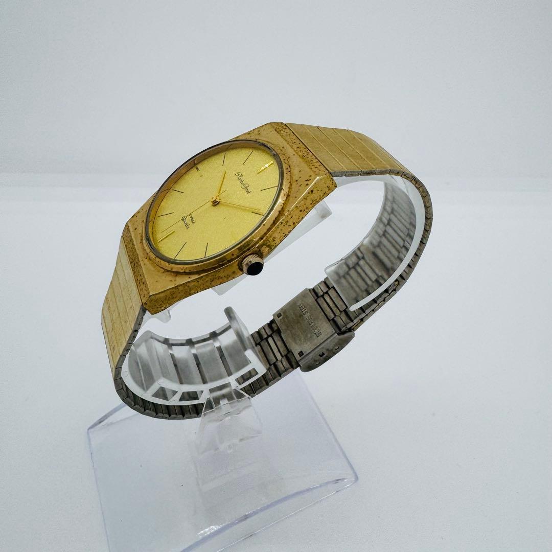 ✨PlantaGenet✨プランタジェネット✨ゴールド文字盤✨クォーツ✨腕時計✨