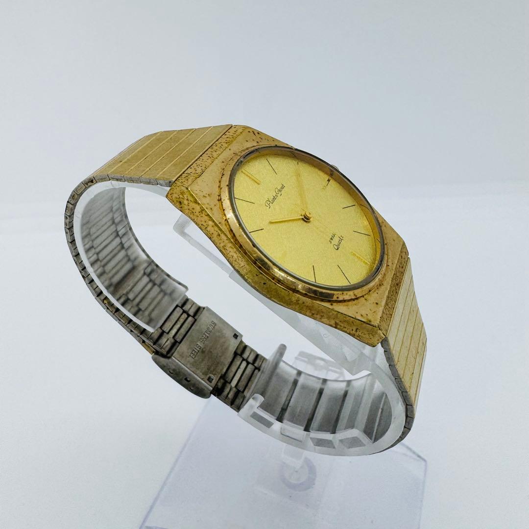 ✨PlantaGenet✨プランタジェネット✨ゴールド文字盤✨クォーツ✨腕時計✨