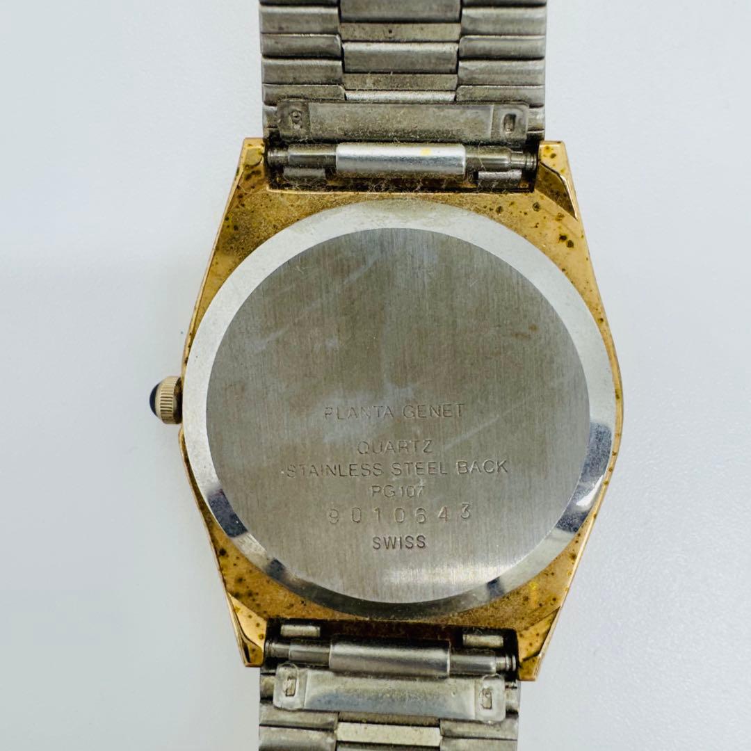✨PlantaGenet✨プランタジェネット✨ゴールド文字盤✨クォーツ✨腕時計✨