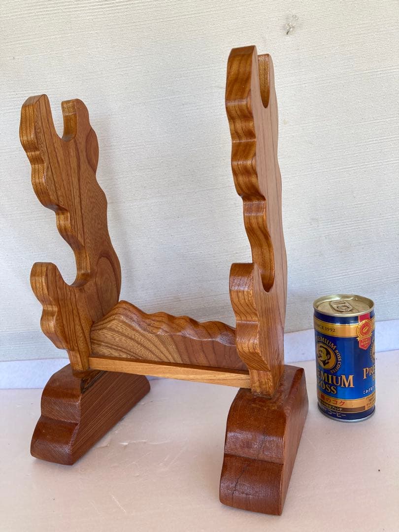 刀掛け2段　　総欅