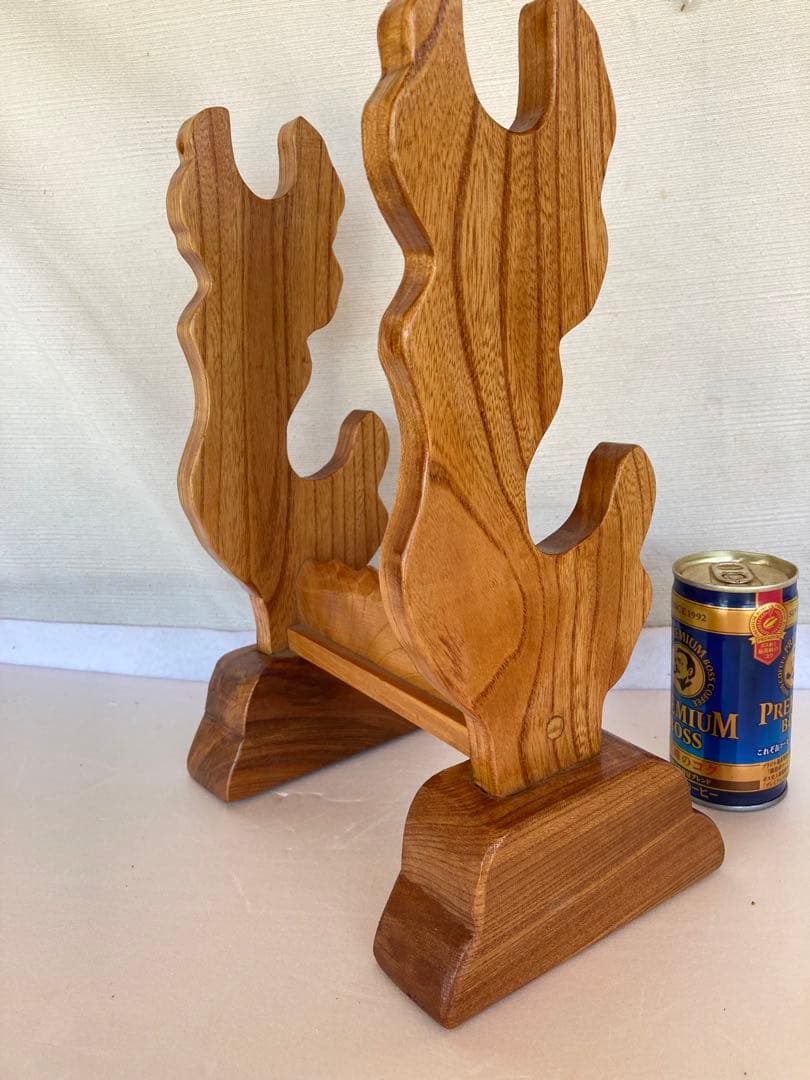 刀掛け2段　　総欅